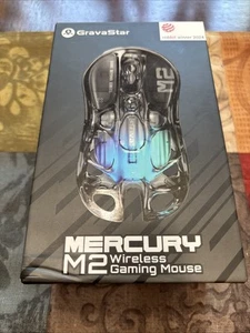 GravaStar Mercury M2 Wireless Gaming Mouse with 26,000 DPI, PAW3395... Fast Ship - Zdjęcie 1 z 5