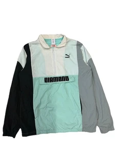 Puma x Diamond Supply Men Savannah Pullover Windbreaker Track Jacket size Large - Picture 1 of 12