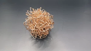 Christmas Mesh Ball Ornament, Gold Tone, Sparkle. D2191 - Picture 1 of 5