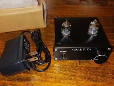 FX-AUDIO-TUBE-01, Preamplificador de Tubo, Negro, ¡Estado XLNT! Foto 1 de 4