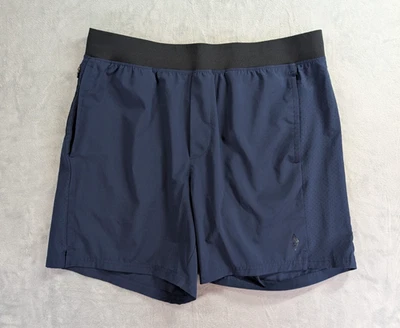 Skechers Shorts Mens XL Blue Athletic Elastic Running Workout Mesh Sides Stretch - Image 1 of 4