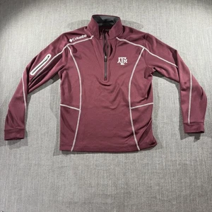 Columbia Golf Texas A&M Pullover Mens Small Maroon Half Zip Athletic Jacket NCAA - Picture 1 of 9