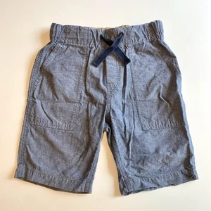 VGUC JCrew M Boys Shorts Chambray Blue Elastic Pull On Preppy School Drawstring - Picture 1 of 11
