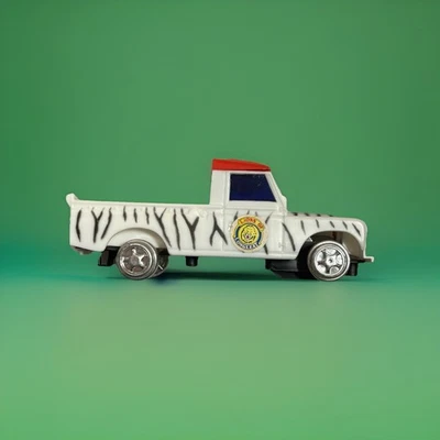 Vintage Corgi Toys Land Rover Pickup Truck Lions of Longleat Zebra Stripe Fair - Image 1 of 4