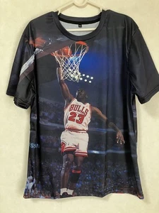 NBA Basketball #23 Michael Jordan uniform T-shirt Chicago Bulls good condition - Picture 1 of 9