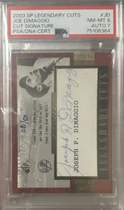 2003 UD SP Legendary Cuts - Autograph Card Joe DiMaggio /50 - Picture 1 of 2