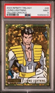 2024 LIVING LIGHTNING ⚡️ UD Marvel Infinity Trilogy Yellow Crackle /149 PSA 9 - Picture 1 of 2