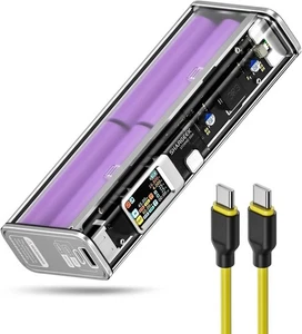 Shargeek Caricatore Portatile STORM2 Slim 130W 20000mAh Portatile Power Bank SeeThrough - Foto 1 di 11