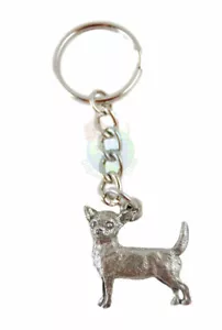 Chihuahua Keychain Pewter Smooth - Picture 1 of 1