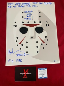 ARI LEHMAN 1ST JASON VOORHEES SIGNED 16x20 PHOTO! FRIDAY THE 13TH! BECKETT COA - Picture 1 of 4