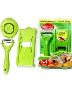 2in1 Miracle-Potato -VEG-Peeler--Dual-Blade-Mandoline kitchen gadget uk - Picture 1 of 2