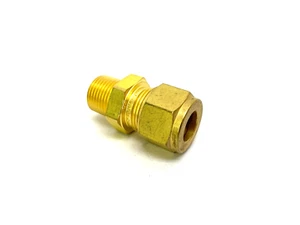 Swagelok B-810-1-6 Brass Compression Tube Fitting 1/2" Tube OD 3/8" MNPT - Picture 1 of 9