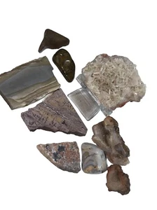 365g Lapidare Platte grob getrommeltes Exemplar gemischt Schüttgut Edelstein Lot - Bild 1 von 6