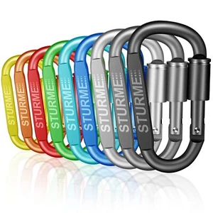 Carabiner Clip Aluminum D-Ring Locking Durable Strong and Light Large Carabin... - Picture 1 of 8