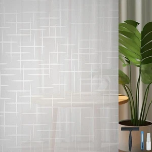 New! Frosted Cross Design Privacy Window Film Kit - 17.5" x 157.5" (B25) - Picture 1 of 4