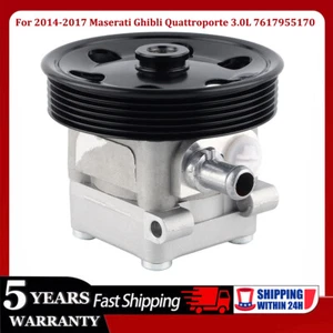 Power Steering Pump for Maserati Ghibli Quattroporte 2014-2017 3.0L w/ Pulley US - Picture 1 of 14
