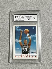 1991 FLEER PRO-VISIONS #1 DAVID ROBINSON SPURS HOF PSCG 9 MINT GRADED