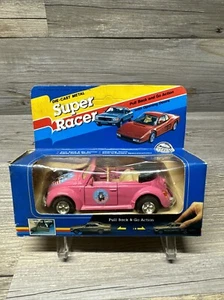 SUPER RACER 1:38 DIECAST VOLKSWAGEN BEETLE PULL BACK & GO ACTION OPENING DOORS - Picture 1 of 5
