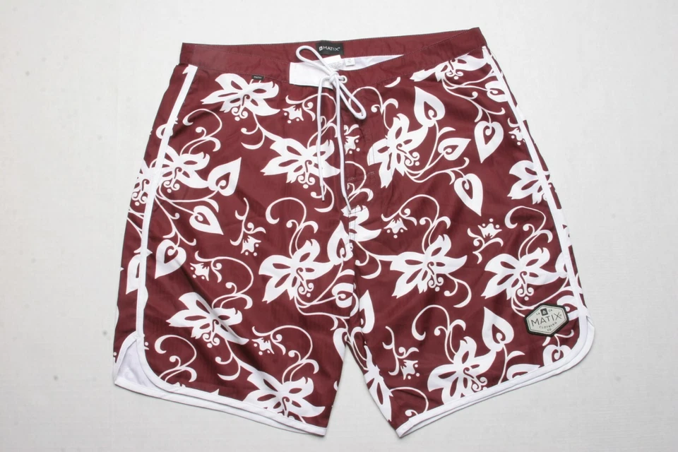MATIX Classic Hibiscus Boardshort (34) Burgundy - Image 1 of 1