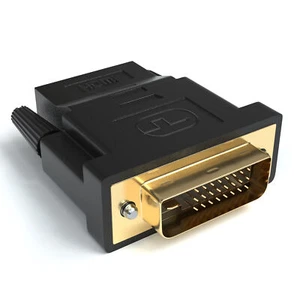 HDMI auf DVI Adapter | HDMI A Buchse zu DVI Stecker | Kontakte vergoldet - Bild 1 von 7
