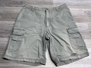 Columbia Omni Shade pantaloncino cargo uomo verde cotone taglia 32 10" cuciture interne outdoor - Foto 1 di 10