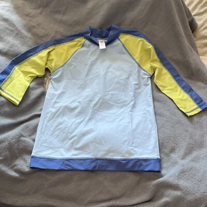 NWT Mini Boden Swim Sun Protection Shirt Rash Guard Blue Green Size 13-14 Years - Picture 1 of 11