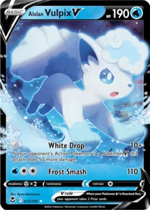 Pokémon TCG Alolan Vulpix V 033/195 ULTRA RARE Silver Tempest NM/M - Picture 1 of 1