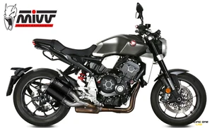 DOUBLE EXHAUSTS MUFFLERS SILENCERS MIVV M3 BLACK HONDA CB 1000 R CB1000R 18-23 - Picture 1 of 3