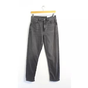 American Eagle Mom Jean AEO stretch jeans grey high waisted 4 trendy 90s 27 smal - Picture 1 of 7