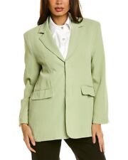 Beulah Oversized Wool-Blend Suit Jacket Women's Green S
