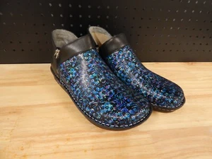 Alegria Leather Double Zip Ankle Boots-Patricia-Blue Burst-41(US10.5-11)-A460947 - Picture 1 of 4