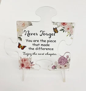Stunning Missing Piece Jigsaw Acrylic Plaque Freestanding Gift Ornament Leaver - Picture 1 of 6