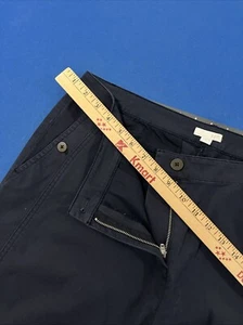 J Jill Damen Hose Größe 16 Marineblau Baumwolle Knopftasche Klassisch Arbeit Spaziergang - Bild 1 von 11