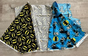 Batman Fabric Logo DC Comics Cotton In Blue / Black Both 29” X 45” - Picture 1 of 3