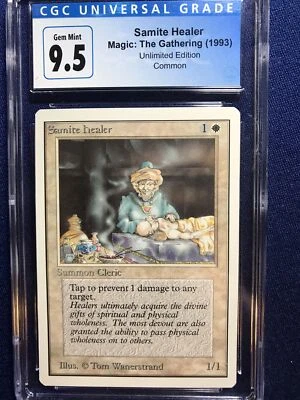 MTG Unlimited Samite Healer CGC 9.5 GEM MINT (Blue Label 10)  1993 - Image 1 of 2