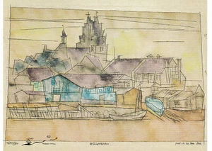Postal tarjeta artística: Lyonel Feininger - Heiligenhafen - Imagen 1 de 1