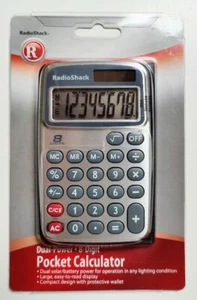 Calculadora de bolsillo Radio Shack de doble potencia de 8 dígitos de colección - 65-110 - Imagen 1 de 4