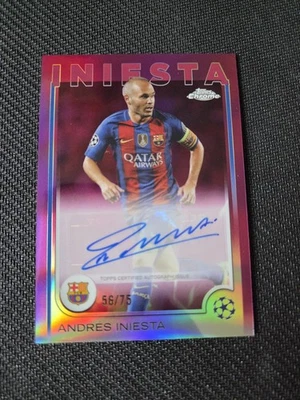 Andres Iniesta 2024-25 Topps Chrome UEFA Football Autograph Card /75 Magenta - Image 1 of 3
