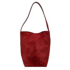 Auth THE ROW Medium N/S Park Tote Red Suede Tote Bag - Picture 1 of 20