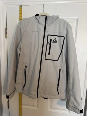 Chaqueta softshell Gerry para hombre gris talla XL cremallera completa bolsillos y capucha Foto 1 de 4