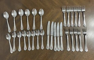 Vintage Pfaltzgraff Holiday Winterberry Silverware Flatware 30 Pc Forks Spoons  - Picture 1 of 18