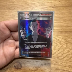 Tarjeta de Entrenador Pokemon XY Breakthrough Giovanni’s Scheme Full Art 2015 #162 Lp Con - Imagen 1 de 20