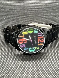 🔥 Betsey Johnson Betseyville Watch Black Y2K Multi-COLORED # BVW00006-03 B01-12 - Picture 1 of 4