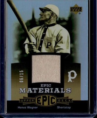Pantalones Upper Deck Epic Materials Honus Wagner 2006 #EM-HW 06/15 usados en juegos Foto 1 de 2