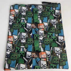 Bio World Minecraft Mojang Microsoft-Hülle Tasche mit mehreren Figuren und Reißverschluss 13 x 10 Zoll - Bild 1 von 6