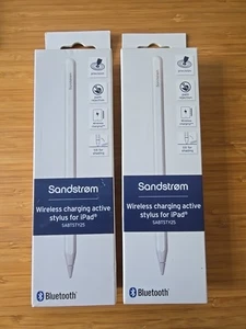 2 X Sandstrom Wireless Charging Active Stylus For AiPad - Afbeelding 1 van 3