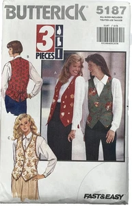 5187 BUTTERICK - VEST - Sz S/M/L/XL - Picture 1 of 1
