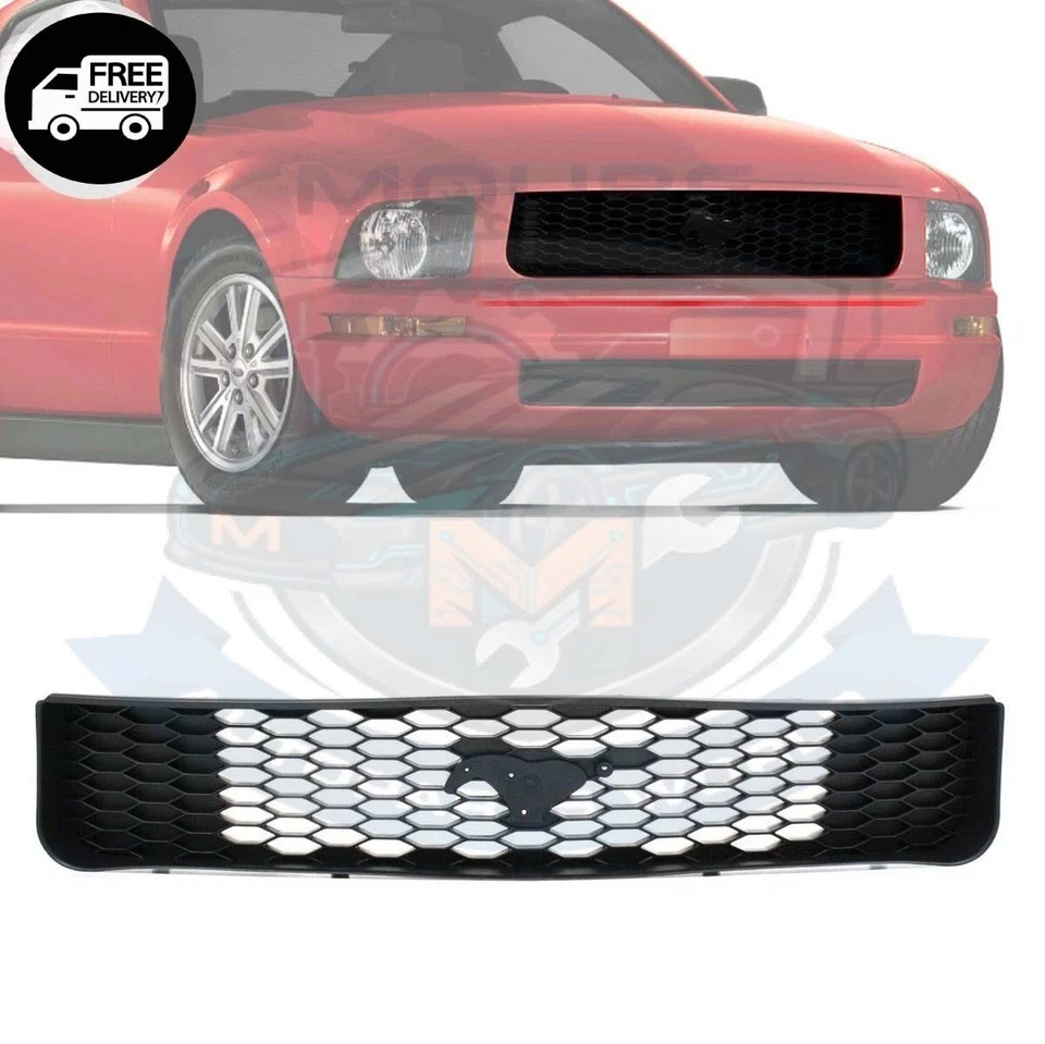 New For 2005-2009 Front Grille Painted Black Plastic Ford Mustang FO1200421 Foto 1 de 1