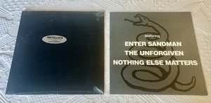 Metallica Black Album LP Vinyl 1991 Elektra - Stone Mint w/ Hype & Promo Poster - Picture 1 of 11