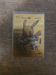 Pokémon Pikachu Ex Oro 5000hp Fanart Scheda Esposizione - Foto 1 di 2